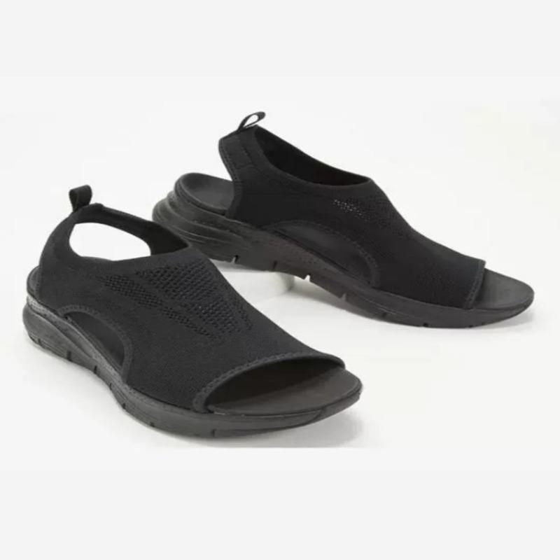 New Sandals Women's Autumn and Summer Mesh Thick-soled Foot Cover Fish Mouth Flying Weaving Casual Sports Large-size Women's Shoes