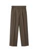 Men's Spring/Summer Casual Versatile Loose-Fit Straight-Leg Trousers with Half Elastic Waist