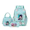 Witch Hunters Three-Piece Backpack Kpop Demon Unters Printed Backpack Lunch Bag