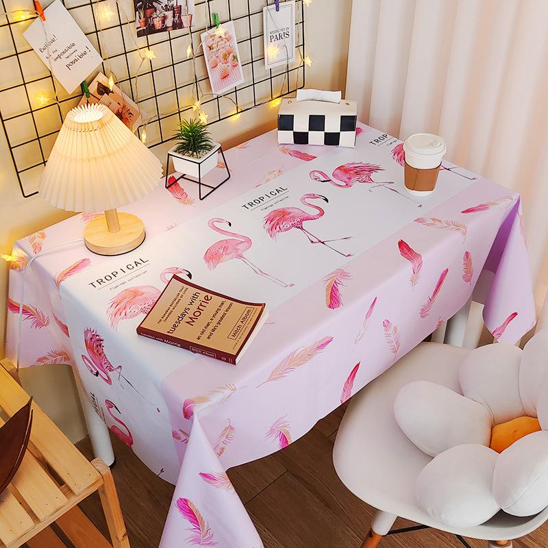 Tablecloth Waterproof And Oil-Proof Leave-In Fabric Desk Rectangular Dining Table Cloth Pvc Coffee Table Table Mat Tablecloth