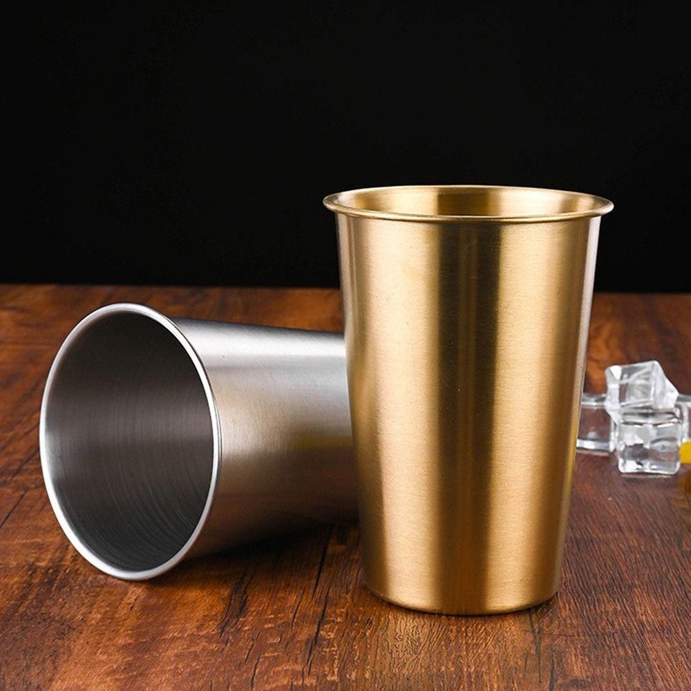 260-500ml 304 Stainless Steel Metal Cup Whisky Beer Cups Wine Coffee Tumbler Travel Camping Outdoor Mugs Drinking Coffee Tea Mug