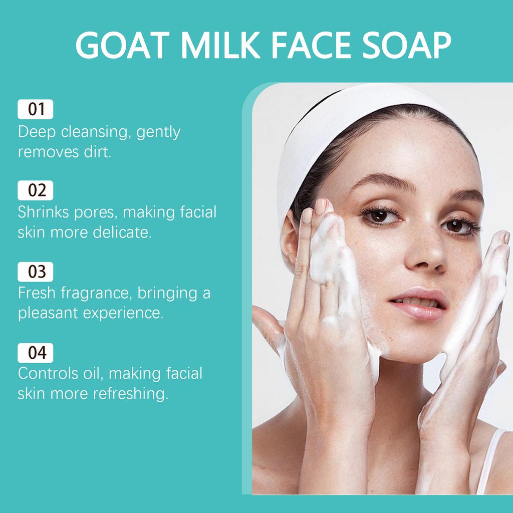 Facial Soap Deep Cleansing, Shrinks Pores, Suitable For Sensitive Skin, Oily Skin, Care, Oil Control Ingredients.