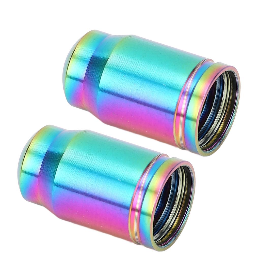 2 Pack Bike Valve Stem Caps Ti Alloy Dust Proof Heavy Duty Universal Bike Tire Valve Stem Cap Cover for Mountain Road