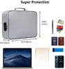 Document Bag with Lock Fireproof 3 Layer File Storage Case with Water Resistant Zipper Document Safe Portable Travel Home Organizer Bag