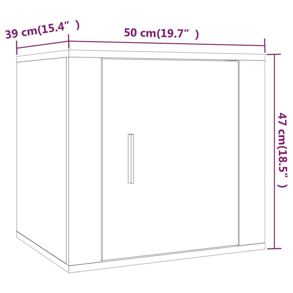 Nightstand Concrete Grey 50x39x47 Cm