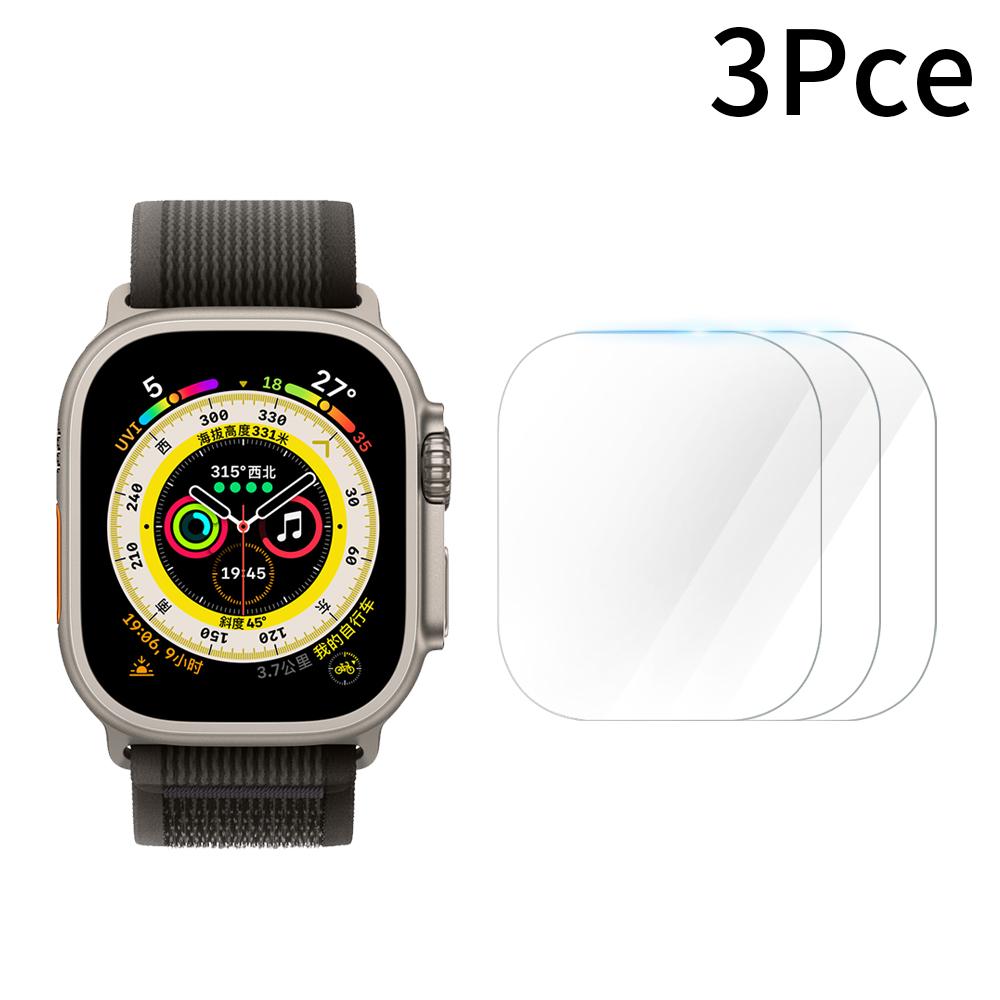 1-5PCS Screen Protector for Apple Watch Ultra 49mm Tempered Glass Clear HD Anti-Scratch Full Protective Film for iWatch Ultra 49
