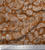 Soimoi Japan Crepe Satin Fabric Paisley Block Printed Fabric 1 Metre 42 Inch