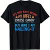 Funny Cruise Candy Husband Shirt Men's Pure Cotton Casual Graphic Tee Vacation Gift