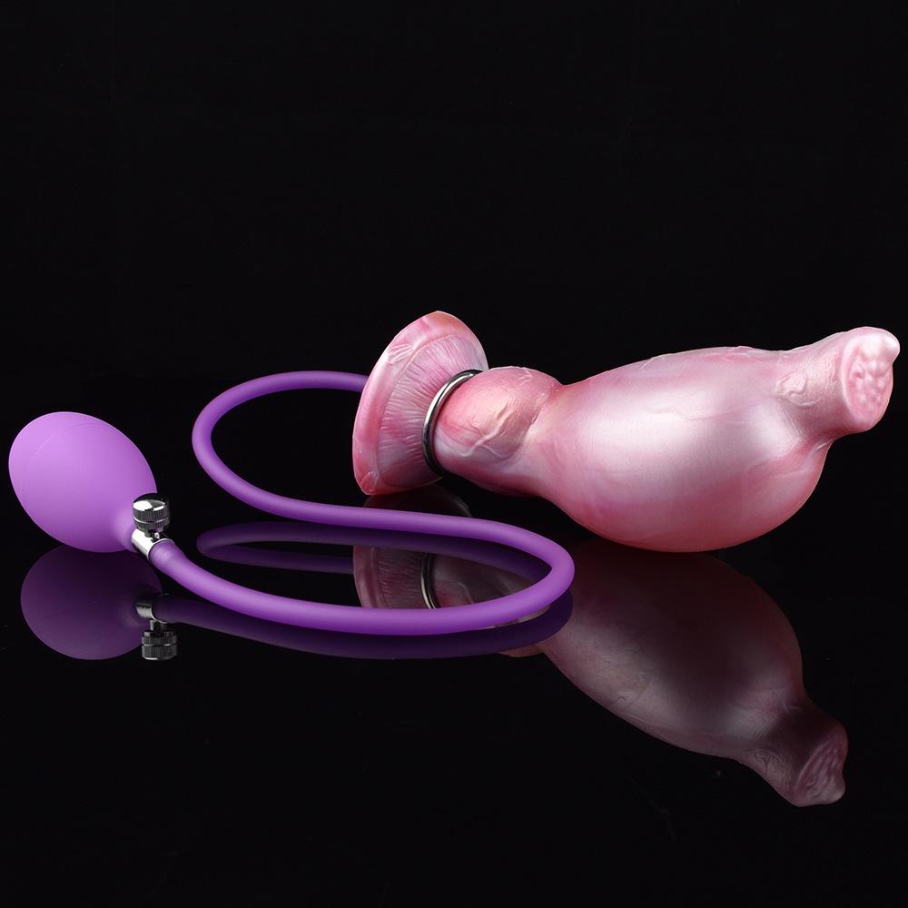 Gonfiabile In Silicone Vibratore Anal Plug Dilatatore Anale Dildo Masturbatore Giocattolo Del Sesso Fisting Pene Realistico Grande Cazzo Gay Schiavo BDSM