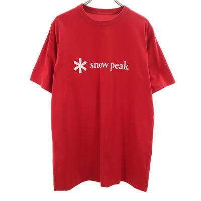 SNOWPEAK Short Sleeve T-shirt XL Red Outdoors Men's Used