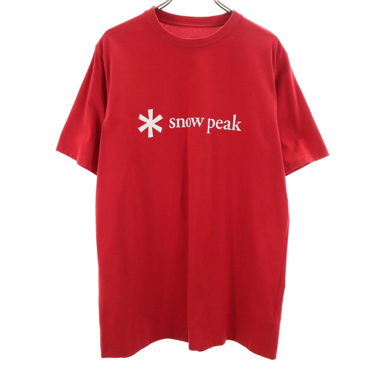 

snowpeak Short sleeve T-shirt XL Red Outdoors Men s Used