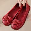 Fashion New Cow Leather Shoes Woman Luxury Bowknot Ballet Flats Women's Shallow Slip On Moccasins Mother Comfortable Autumn Flats Shoes