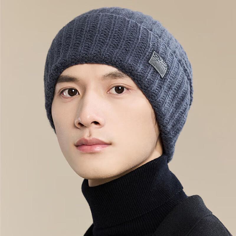 JIUMU Men s Winter Knit Beanie Hat One Size темно серый