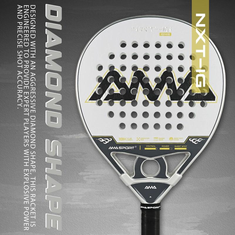 AMASPORT 18K Carbon Fiber Tennis Racket Surface Professional Racquet
