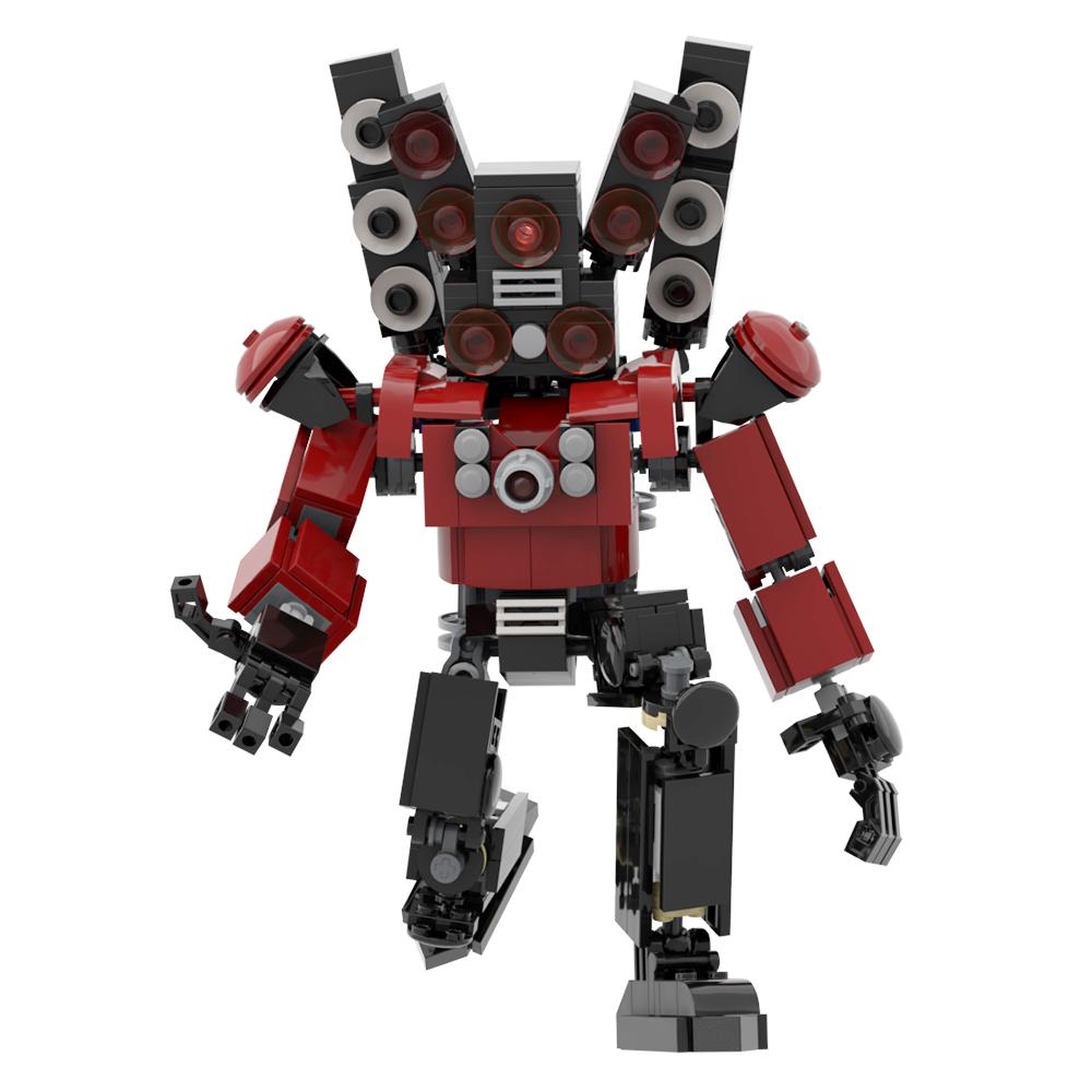 Moc Titan Speakerman Mluvící Titan Model v měřítku z vtipných anime videí:Pro Skibidi Toilet , Stavebnice 172 dílků Hračky Sady