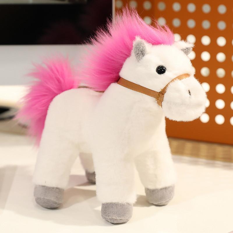 

Plush Pony Toy With Short Plush Material For Childrens Gift And Collectors Pink Pony