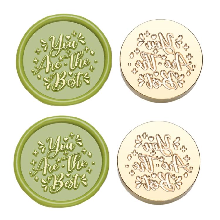 2Pieces Seal Stamp Head with Unique Pattern for Seal Letter Envelope Party Invitations Christmas Card Embellishment