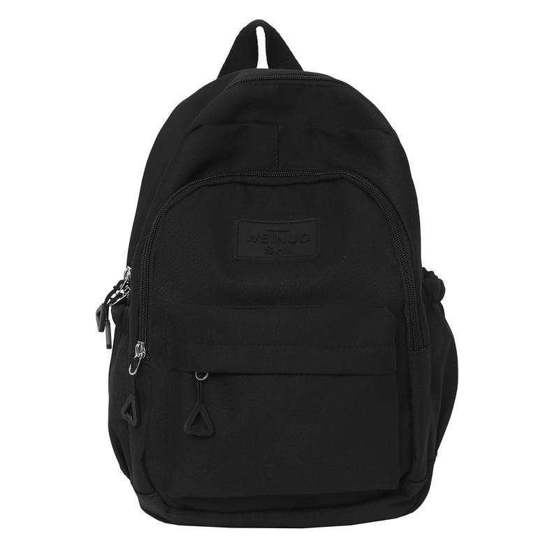 

Женский однотонный рюкзак, школьный рюкзак для путешествий чёрный