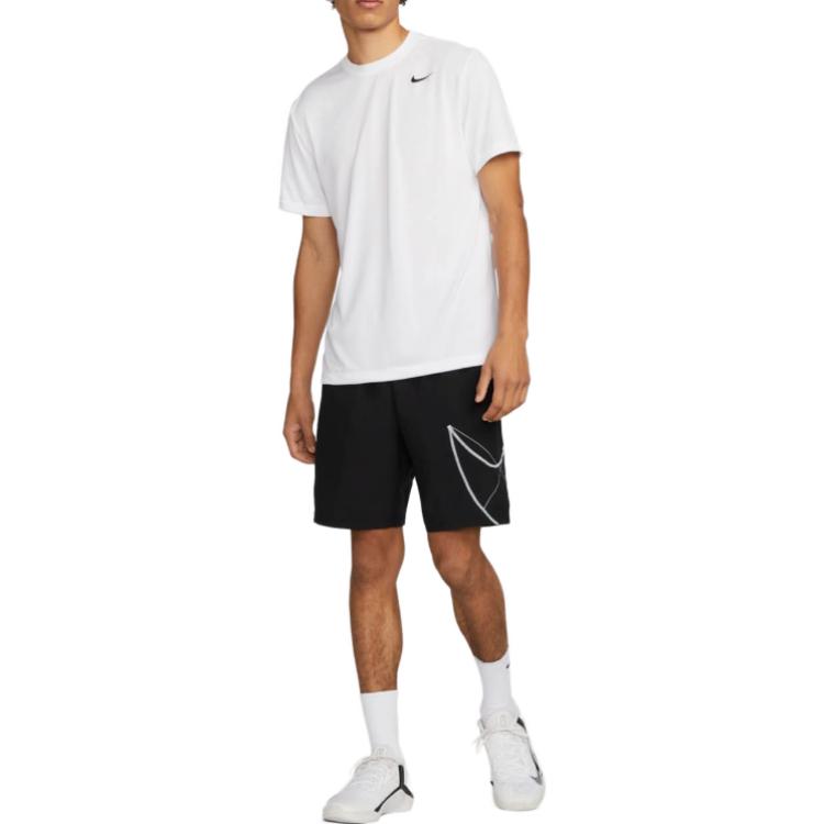 Nike Logo Printed Loose Fit Round Neck Short Sleeve T-Shirt Men Tops White DX0989-100