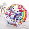 Hello Kitty,Rainbow Automatic Folding Umbrella-Simple 8-Rib Design, Bright Cartoon Pattern, Durable Iron Frame, Suitable For Travel, Outdoor