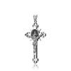 Vintage Christian Jesus Cross Pendant Necklace Men's Stainless Steel Religious Jesus Necklaces Prayer Baptism Jewelry