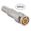 10Pcs Solderless Male BNC Connector for Surveillance Camera Systems