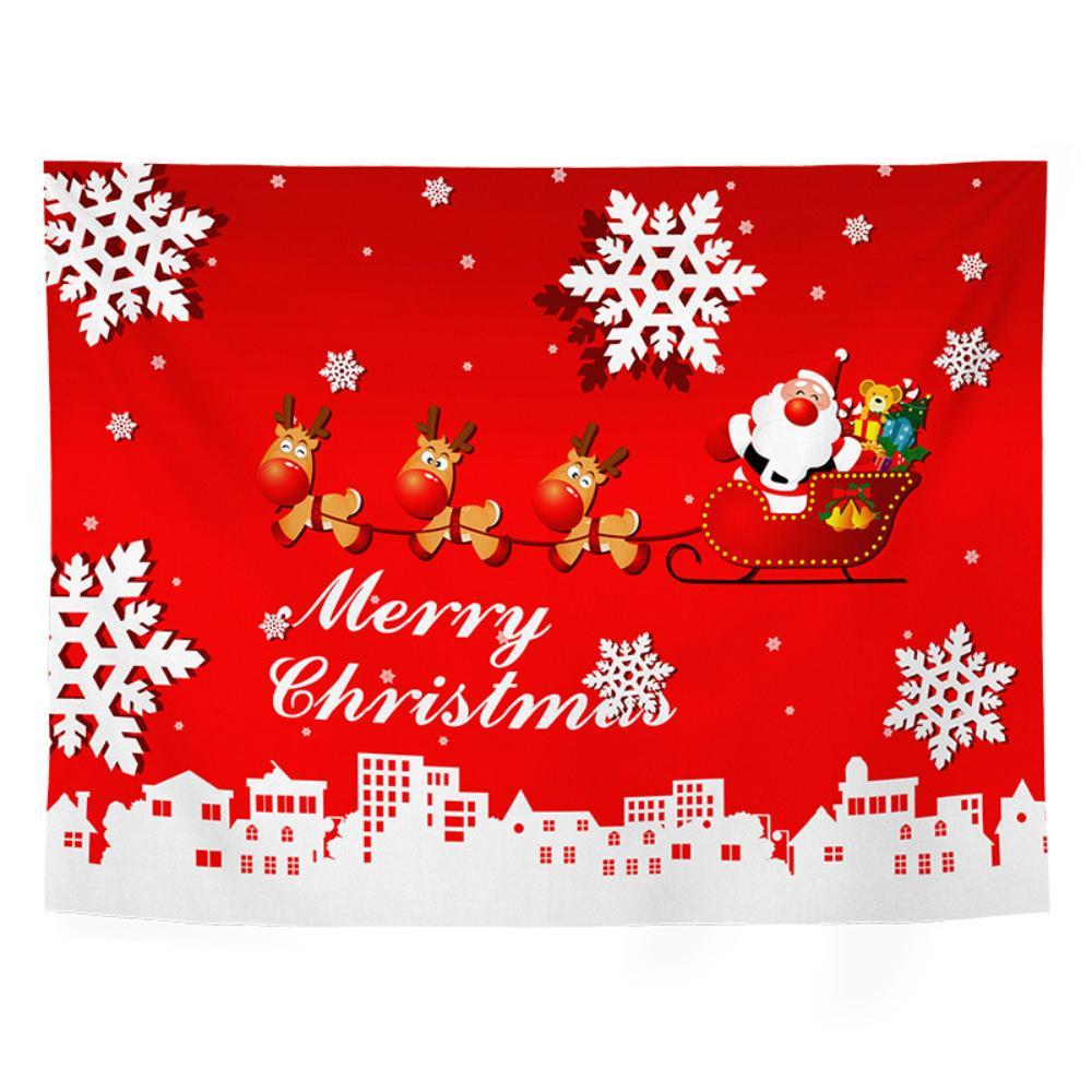 Świąteczny gobelin z nadrukiem, tkanina w tle choinki, tkanina wisząca Ins Wind, pokój noworoczny, tkanina dekoracyjna w akademiku, tkanina ścienna