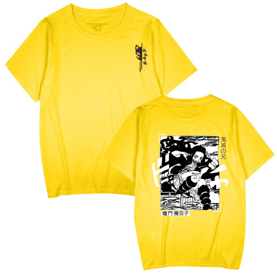 Japan Demon Slayer anime-themed short-sleeved T-shirts for men and women summer printed T-shirts 0038