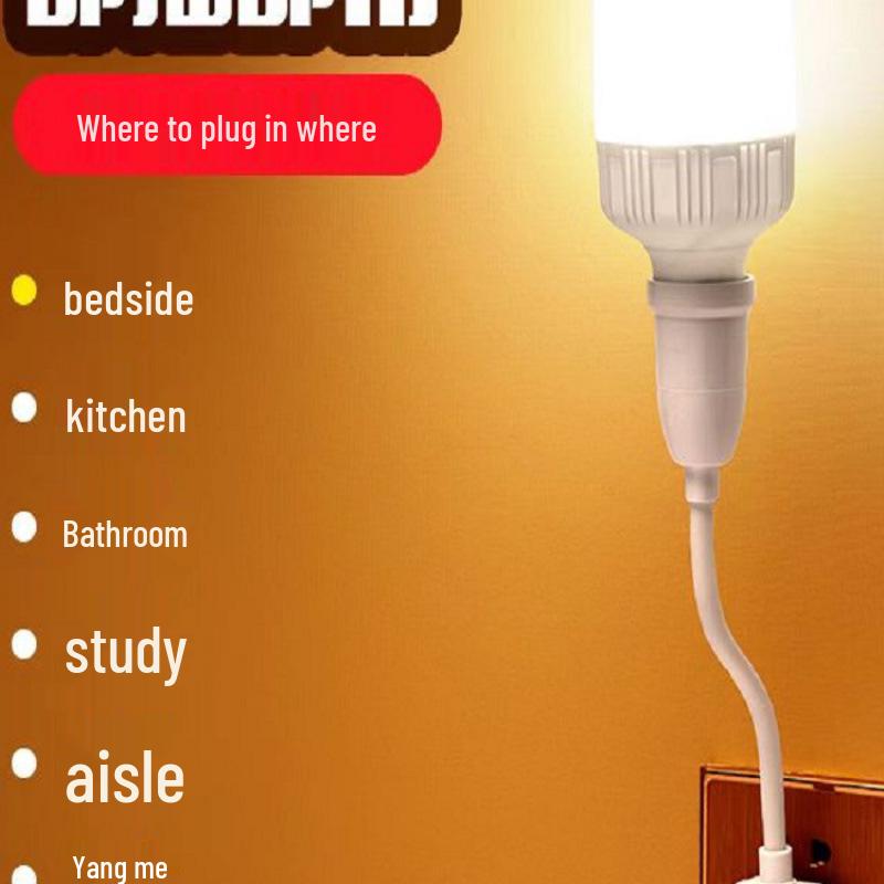 LED Energiesparendes Superhelles Schlafzimmer-Nachtlicht zum Einstecken Nachttisch-Wandleuchte mit Schalter