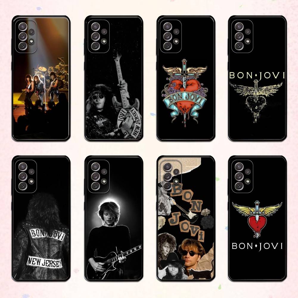 Leggendario B-Bon J-Jovi B-Band Custodia per Telefono Per Samsung S 25,24,23,22,30,21,10,9,Ultra,Plus,Lite,FE,4,5 G Custodia Nera Morbida