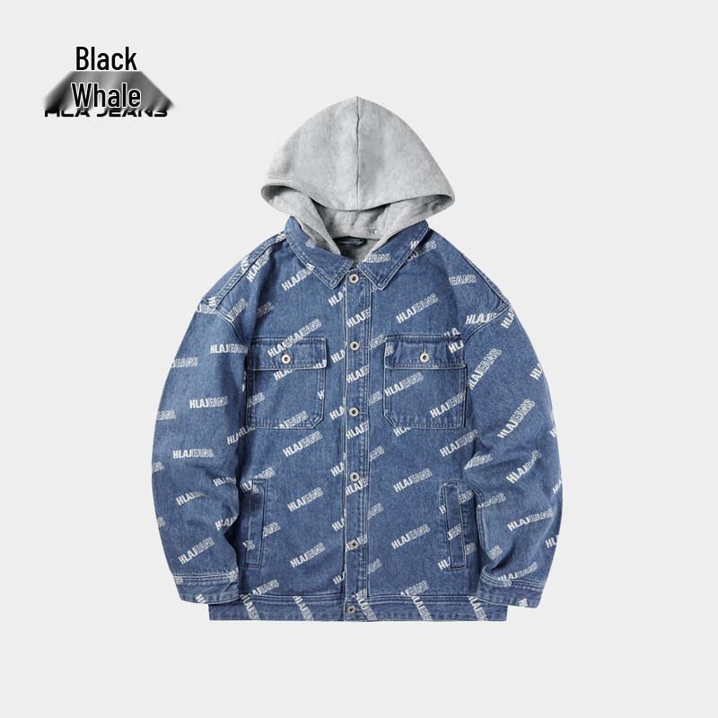 

Black Whale Detachable Hooded Denim Jacket 170/88A(M)