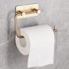 No Drilling Stainless Steel Tissue Holder, Square Towel Rack & Bathroom Toilet Paper Holder, Wall Mounted Bathroom Accessories