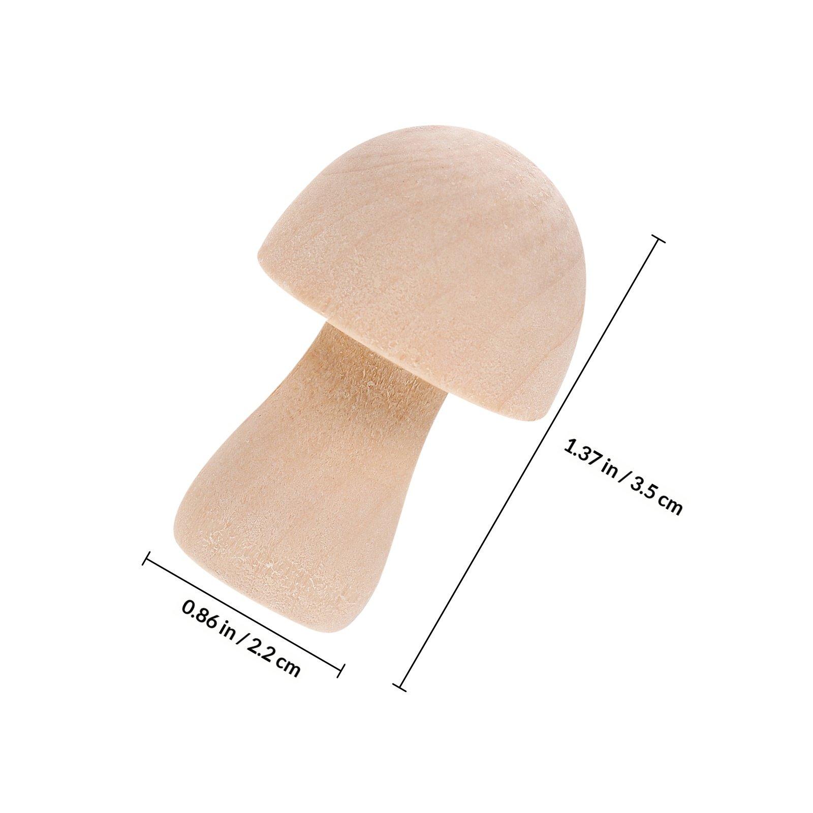 

10Pcs Mini Wooden Mushroom Models Blank Unfinished for Kids Adults Painting DIY Graffiti Ornament Home School Kindergarten