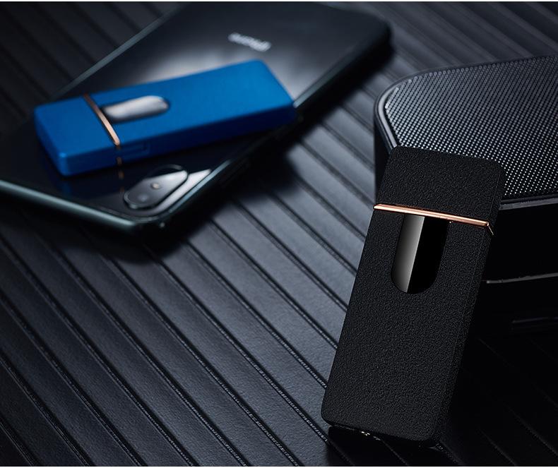 USB Electric Dual Arc Flameless Torch Rechargeable Windproof Cigarette Lighter