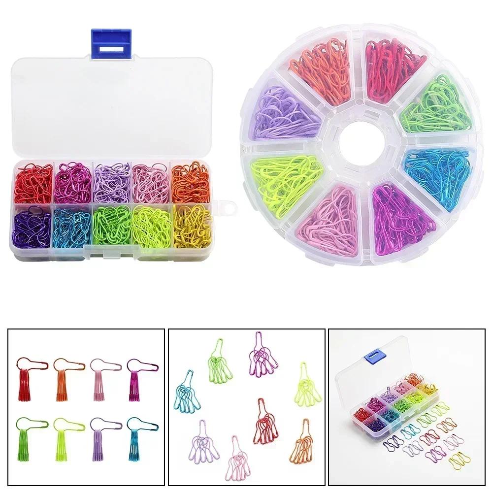Creative Mixed Color Gourd-Shaped Safety Pin Knitting Tool Cross Stitch Pin For Home Crafts Sewing Accessory
