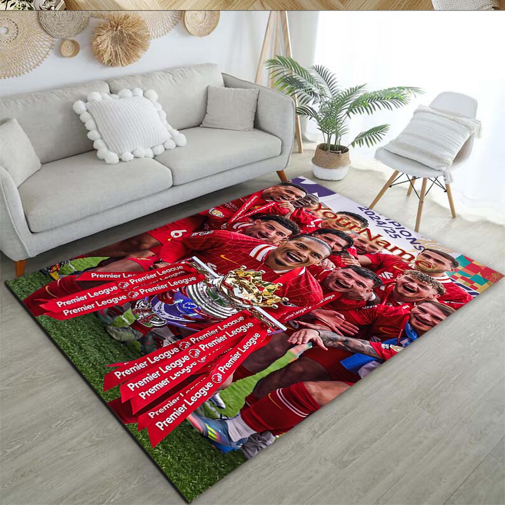 Liverpool Customize Your Name Area Rug Perfect for Playrooms Living Rooms Entryway Study room Antislip Carpet Office home decor