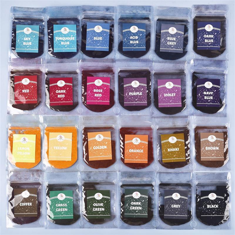 20g Powder Dye Fabric Dyes Textile Dyeing Garment Coloring Agent Cotton Linen Jeans Canvas Pigment Home Tie-Dye HandmadeSupplies