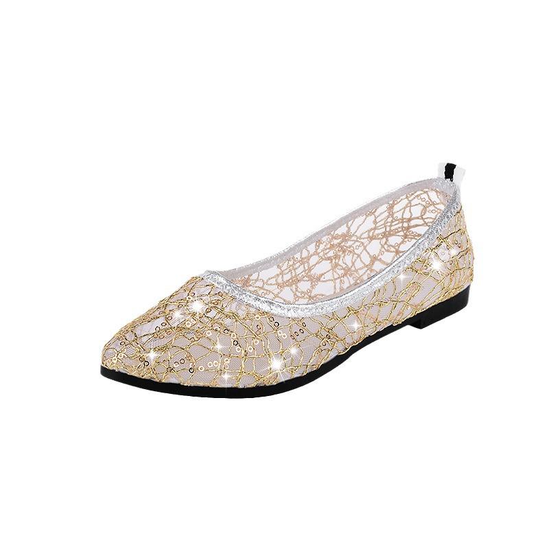 Korean Style Women's Breathable Flat Slip-On Mesh Shoes