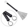 1Pc Drum Brush Retractable Steel Wire Brush Drum Drum Stick Brush with Comfortable Plastic Handles Length 32cm