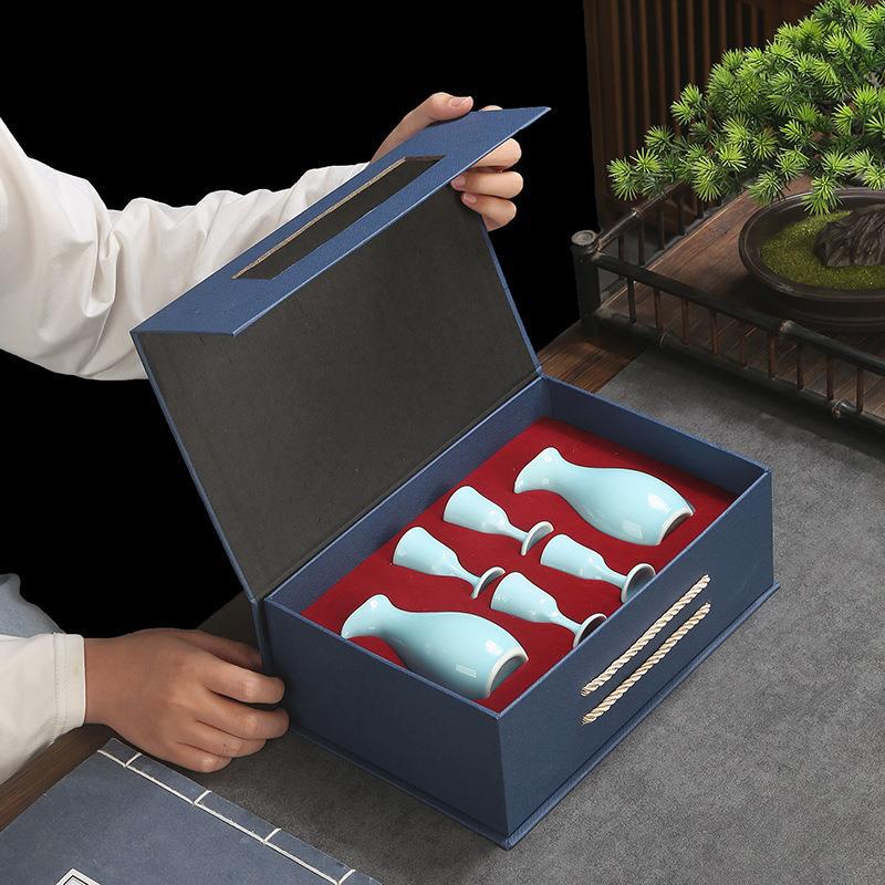 Ceramic White Maotai Highball Cup Company Business Gift Set Wine Divider with Factory Logo