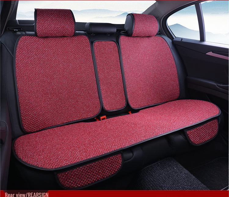 All-Season Non-Slip Linen Car Seat Cushion Set: Breathable, Comfortable & Semi-Wrap Design