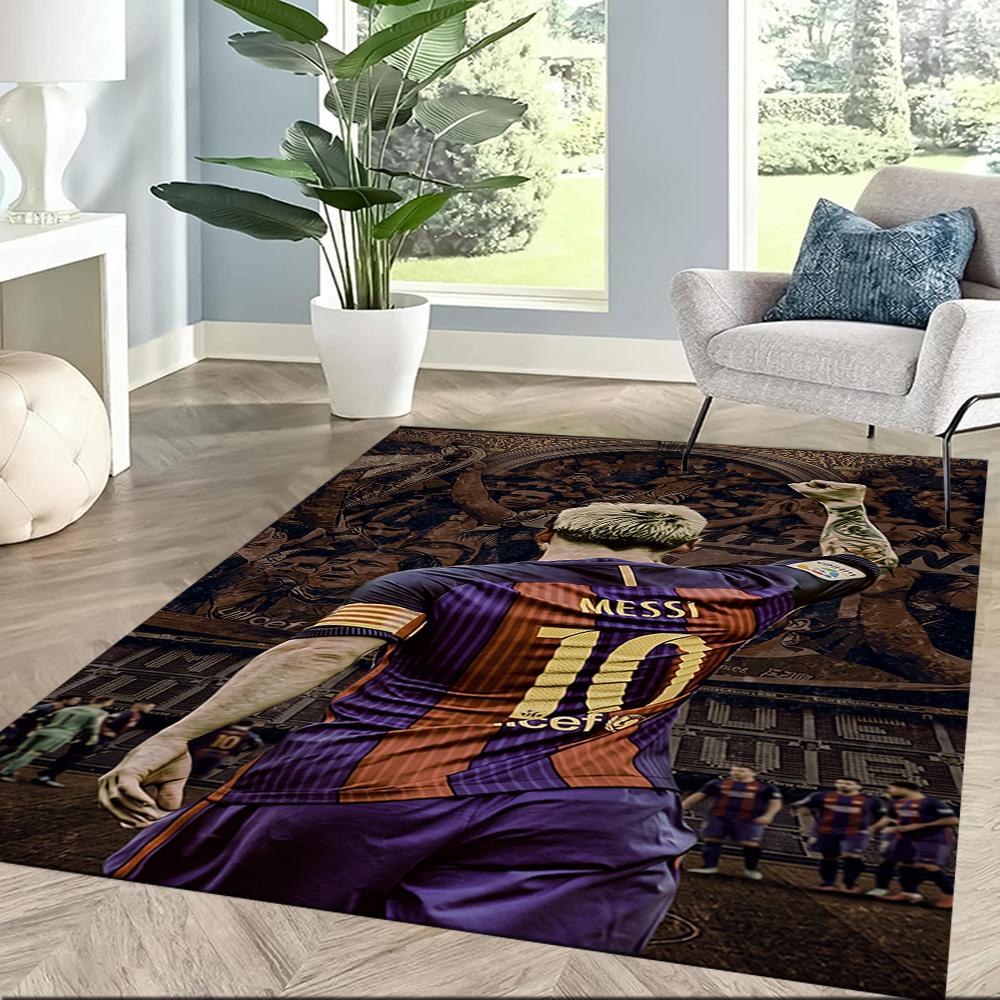 Messi 491 Teppich Geeignet für Esszimmer Balkon Dekorieren Sie Zimmer Wohnzimmer Rutschfester Teppich Anime Büro Dekor Hochzeitsfeier Geschenk