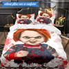 Chucky's Halloween Horror 3pcs K-pop Music Group Bedding set,Ideal for Bedroom, Dormitory,Including Duvet Cover And 2pcs Pillowcases,Fan Gifts