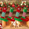 Neue Weihnachtsdekorationen Weihnachtsstrümpfe mit Glöckchen und Elfensocken plus Buchstaben Weihnachtsbaumanhänger Geschenke