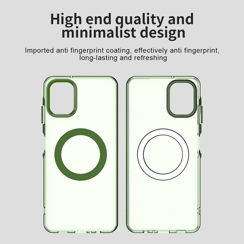Per Samsung Galaxy A06 Custodia per Telefono in TPU Antiurto Opaca Traslucida Per Samsung Galaxy A06 per Magsafe Ricarica Wireless Cover Posteriore