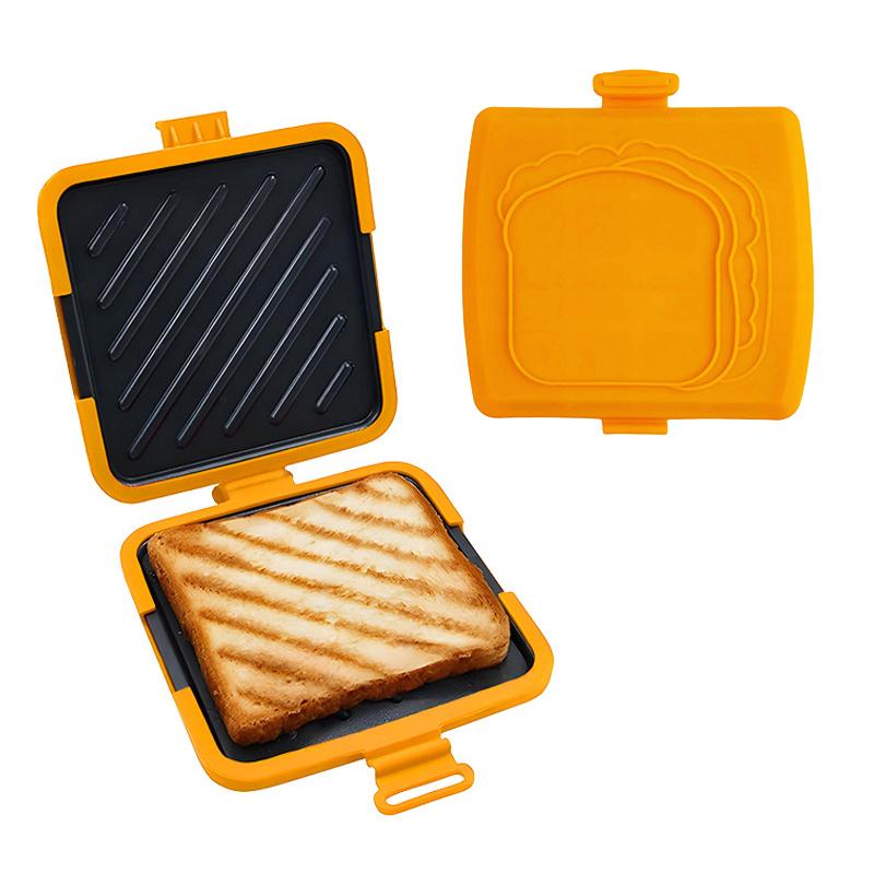 Microwave Toaster Silicone Toastie Maker Microwave Sandwich Mold Sandwich Baking Tray For Microwave Oven