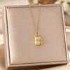 Japan and South Korea Simple Popular Wind Titanium Steel Necklace Female Niche Exquisite Internet Celebrity Zircon Clavicle Chain High-end Jewelry