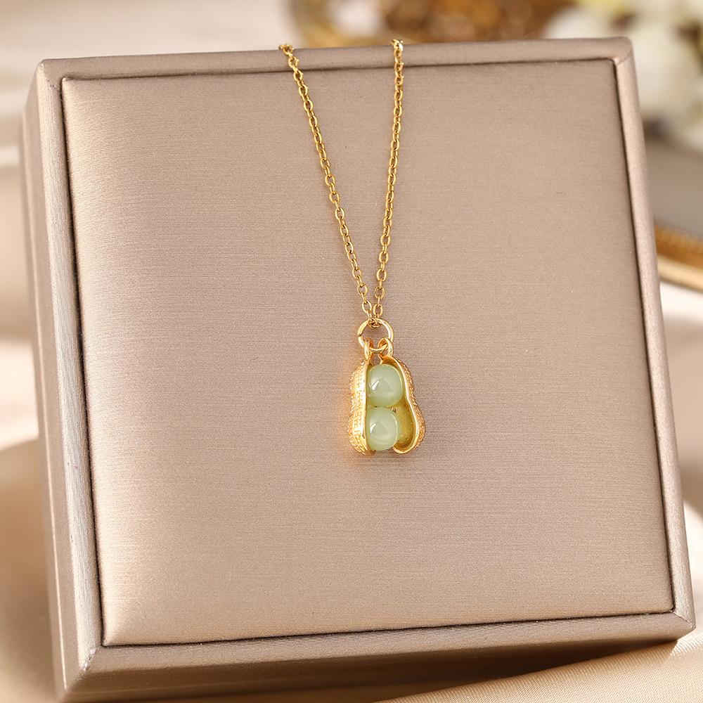 Simple Fashion Zircon Collarbone Necklace Titanium Steel Women s Necklace Small Exquisite High-End Jewelry