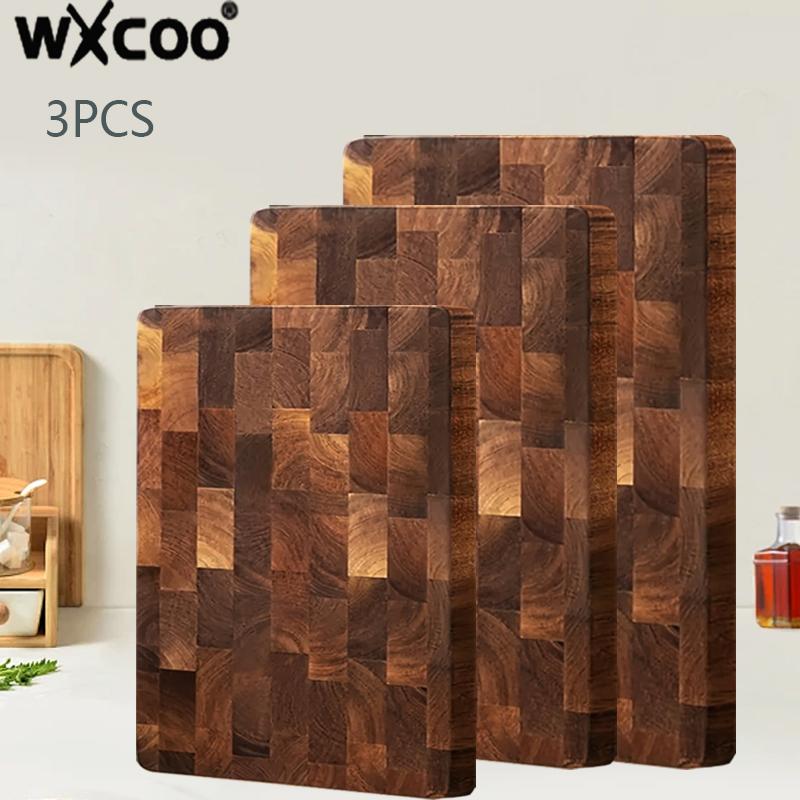 Kitchen Double-sided Cutting Board Thickened Acacia Wood Chopping Board Ideal for Cutting Meat Cheese Vegetable Solid Wood Board