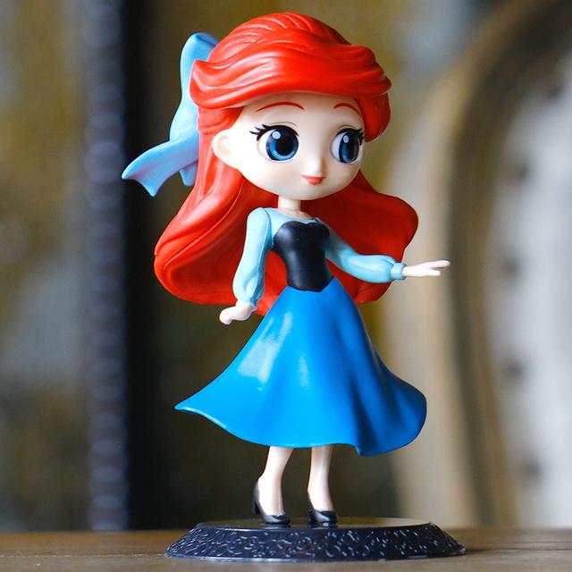 Disney Q Posket Jasmine Princess Snow White Belle Ariel Cinderella Anna Elsa Mulan Tinkerbell Cake Topper Children Gift